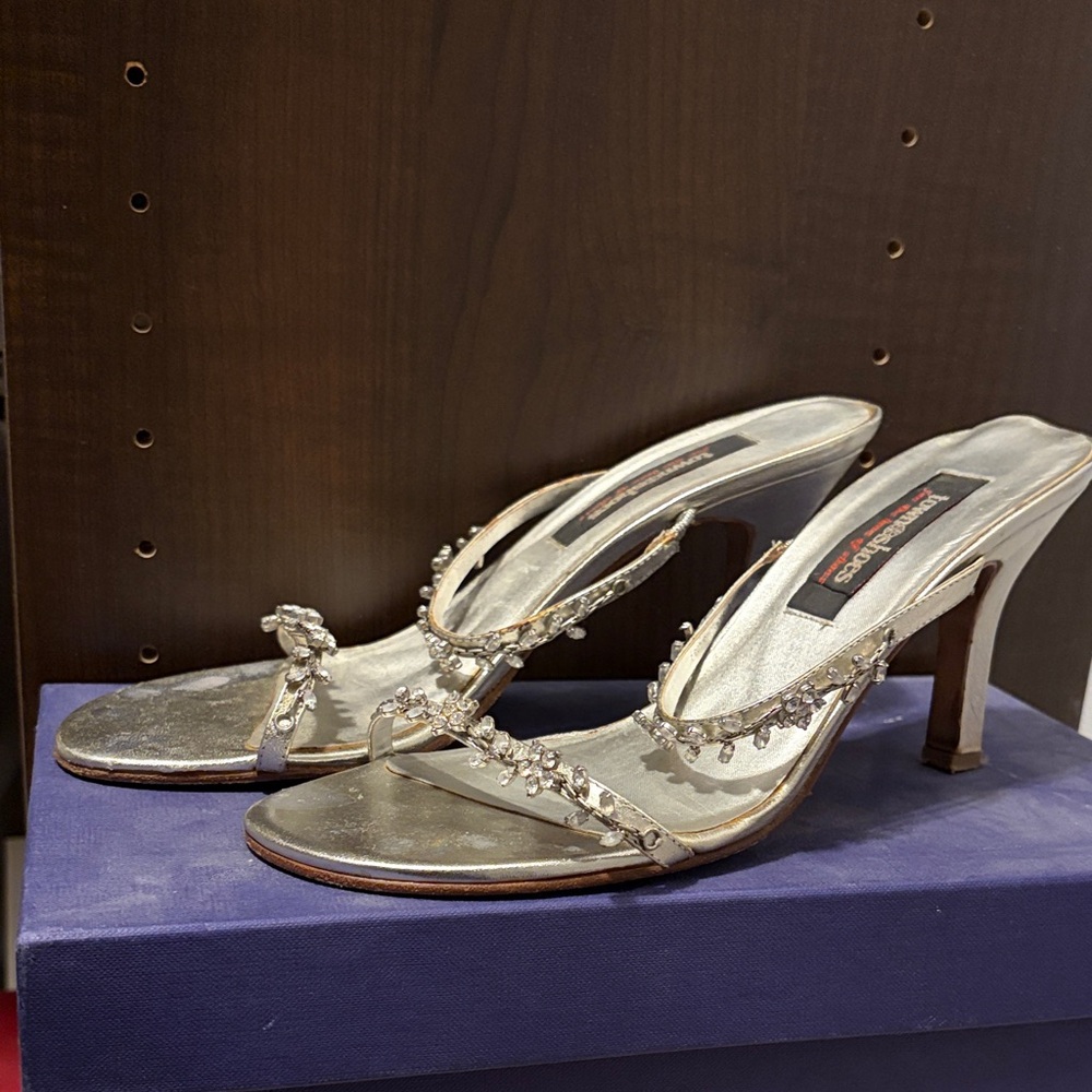 Silver Sandal Heels